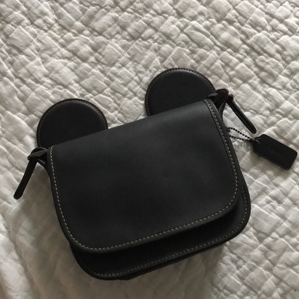 Disney x Coach Mickey Ear Patricia Saddle Bag